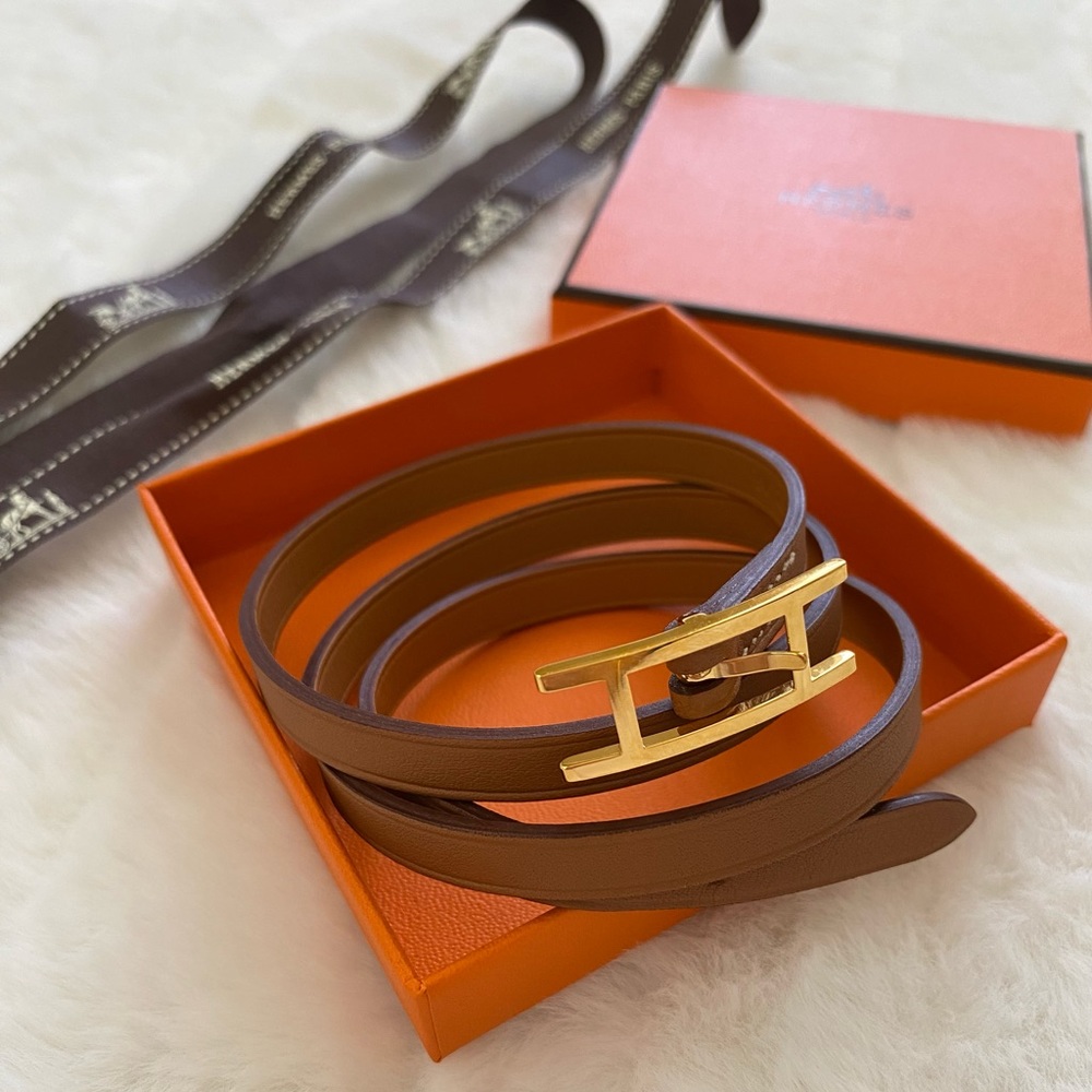 LIKE NEW Hermes Hapi 3 Bracelet, size T1